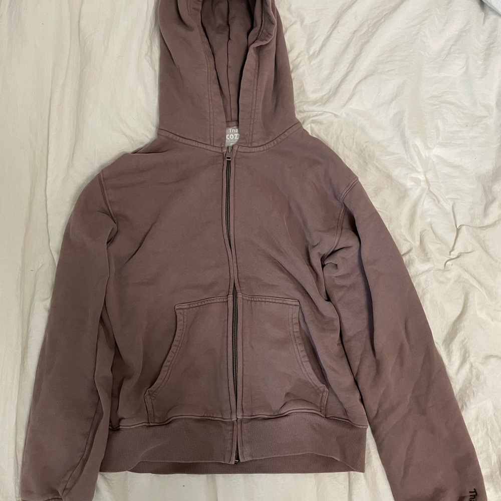 TNA Mauve-Brown Zip Hoodie